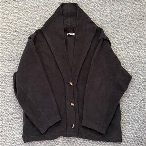 We The Free Gray Button-Up Shacket